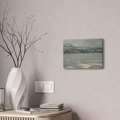 Serene Landscape Canvas Art, Tranquil Wall Decor, Perfect for Home, Office, or Gift, Ideal for Winter Holidays, Cozy Vibes, Scenic Artwork