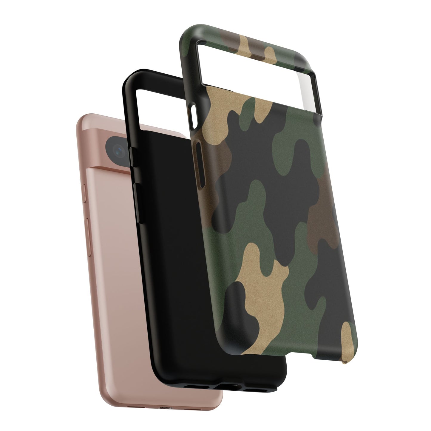 Camouflage Phone Case, Tough Phone Cover, Military Style Accessory, Protective Case for Men, Gifts for Soldiers - TRV