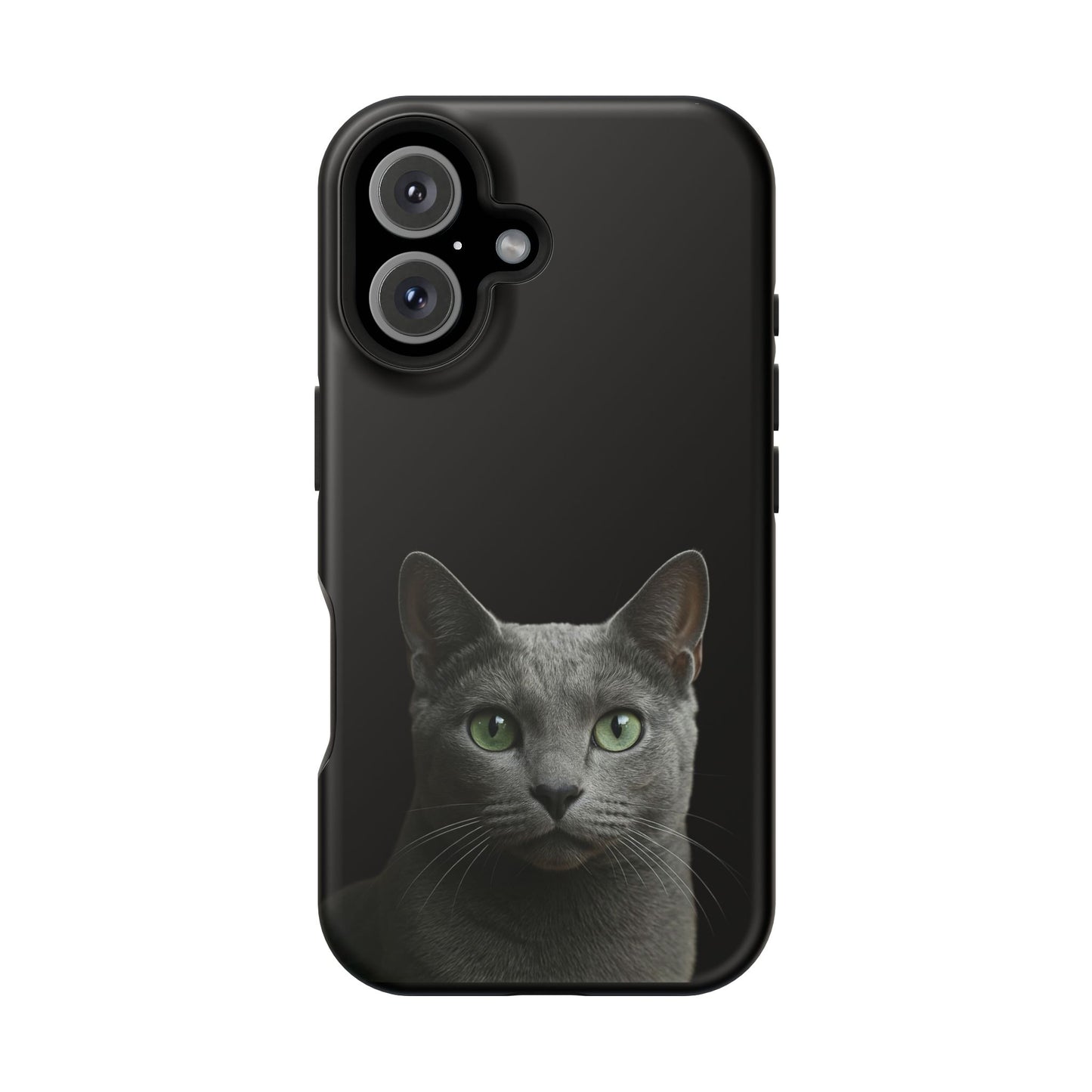 Russian Blue Cat Phone Case — Magnetic Impact-Resistant iPhone Cover