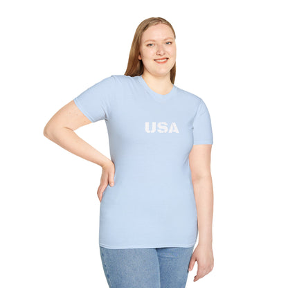 USA Unisex Softstyle T-Shirt, Casual Tee, Patriotic Apparel, Independence Day Gift, Everyday Wear, Comfortable Fashion