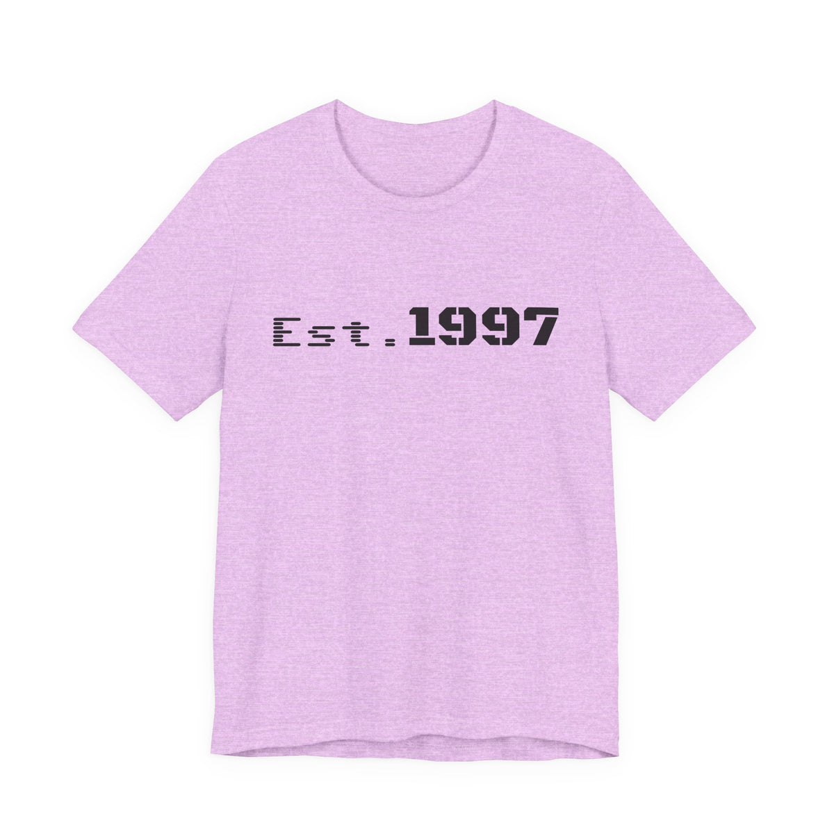 Vintage 1997 Established T-Shirt by Printify showing a classic design with "Est. 1997" text on soft cotton fabric.