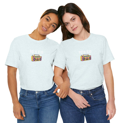Retro Boombox Tee — 90s Kid Graphic T-Shirt