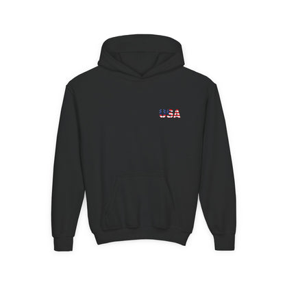 USA Flag Youth Hoodie, Youth Sweatshirt, Cool Hoodie for Kids, American Pride Apparel, Comfortable Boys and Girls Sweatshirt