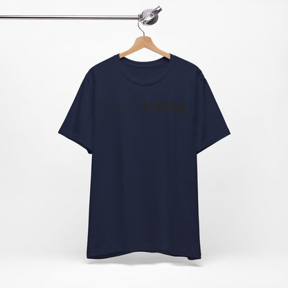 Est. 1999 Unisex Jersey Tee - Casual Birthday Gift, Vintage Style Shirt, Year Established Tee, Customizable Apparel, Unisex Gift