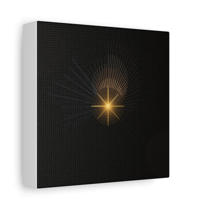 Abstract Golden Starburst Canvas