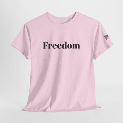 Freedom script tee | T-Shirt, American flag sleeve - TRV