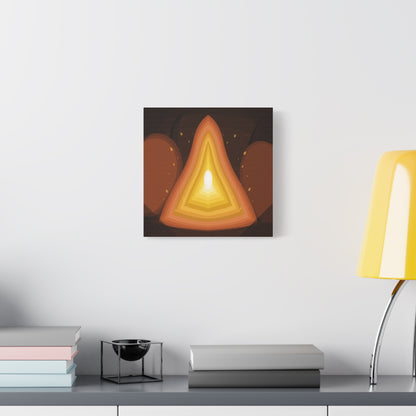 Concentric Fire Furnace Cross-Section Matte Canvas