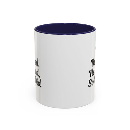 Inspirational coffee mug with the quote "He Believed He Could So He Did" by Printify, featuring a ceramic mug design.