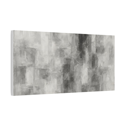 Abstract grey brushstroke canvas wall art by Printify, neutral modern matte stretched canvas for contemporary home decor.