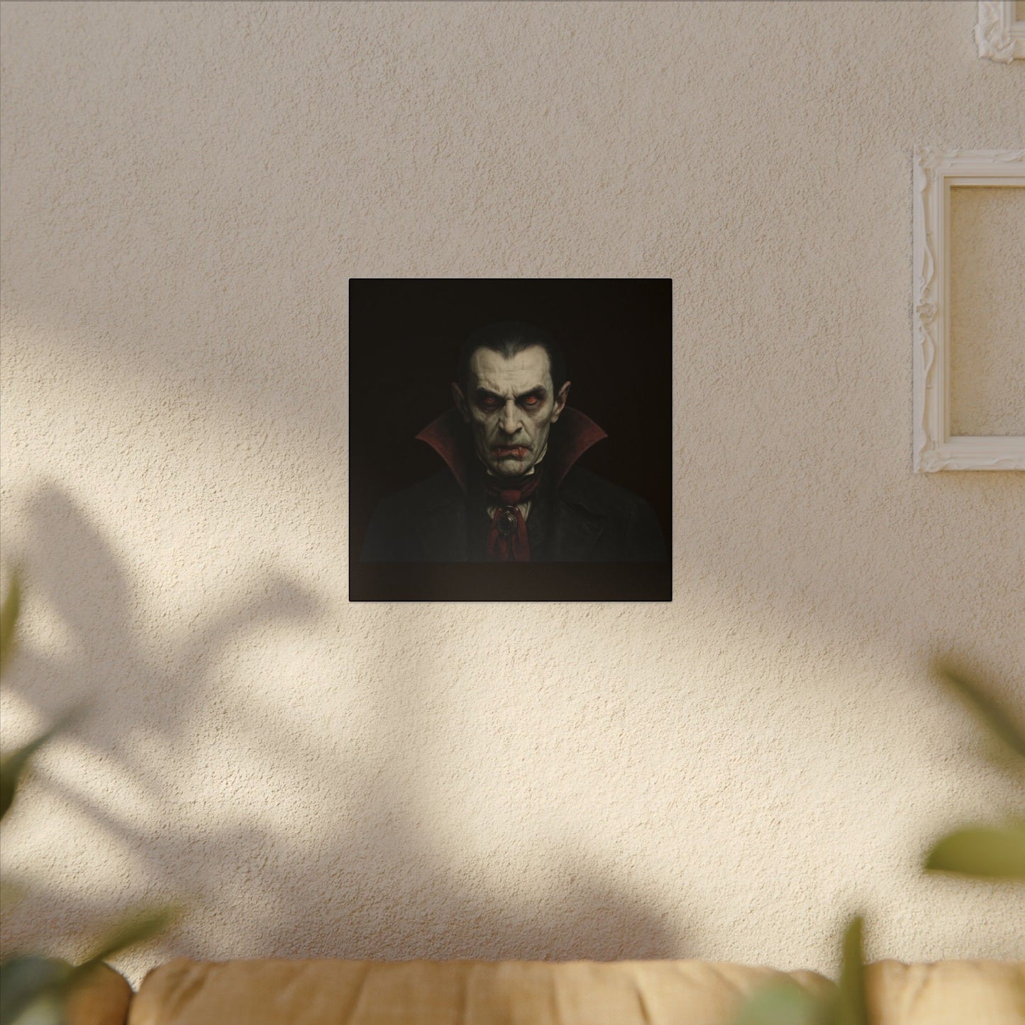 Vampire Portrait Canvas Wall Art – Gothic Dracula Matte Stretched Print