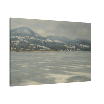 Serene Landscape Canvas Art, Tranquil Wall Decor, Perfect for Home, Office, or Gift, Ideal for Winter Holidays, Cozy Vibes, Scenic Artwork