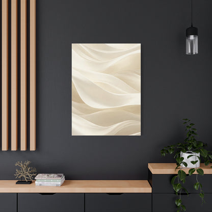 Neutral Abstract Wave Art Matte Canvas