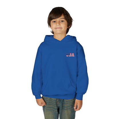 USA Flag Youth Hoodie, Youth Sweatshirt, Cool Hoodie for Kids, American Pride Apparel, Comfortable Boys and Girls Sweatshirt