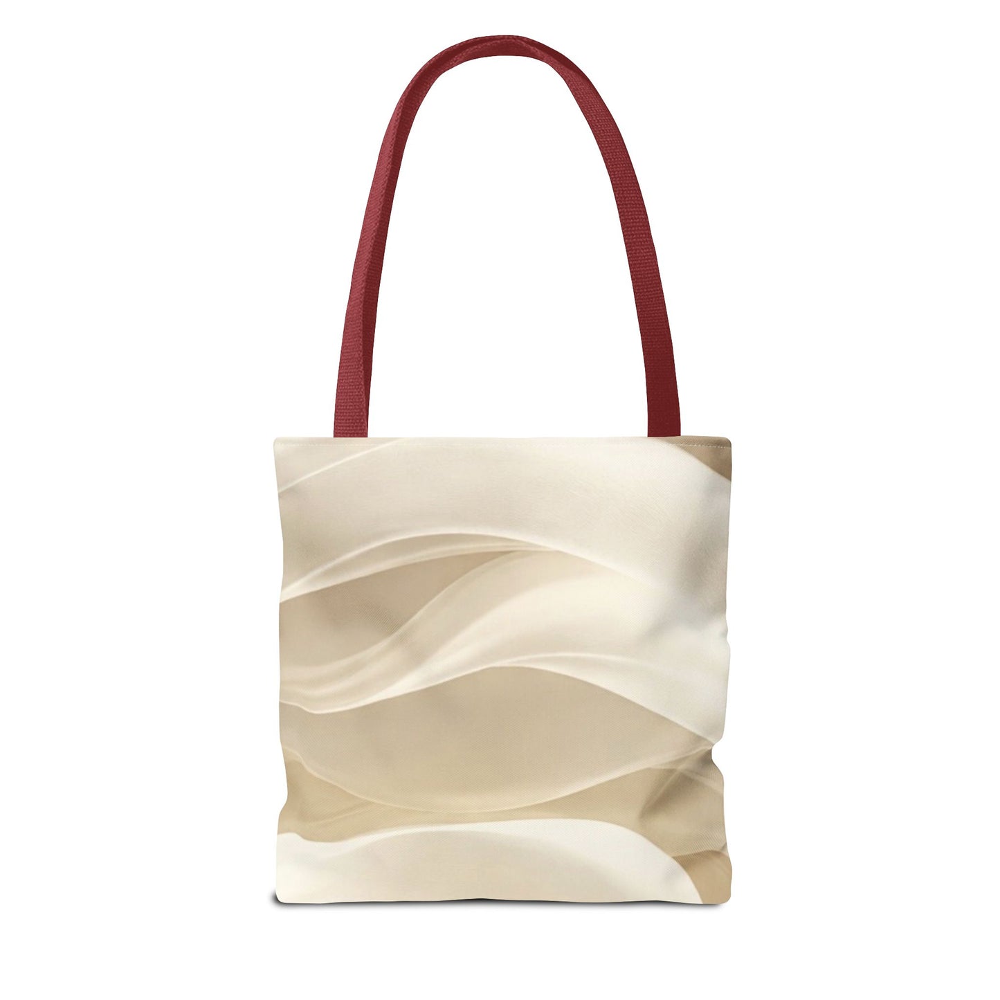 Cream Abstract Waves Tote Bag | Neutral Swirl Pattern
