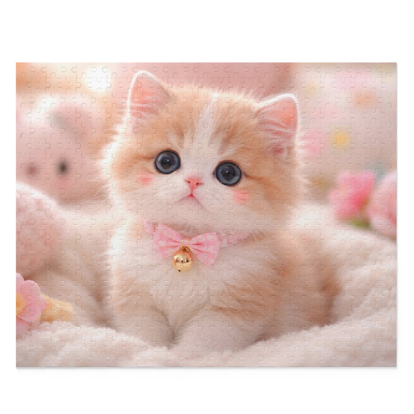 Cute Kitten with Pink Bow Puzzle