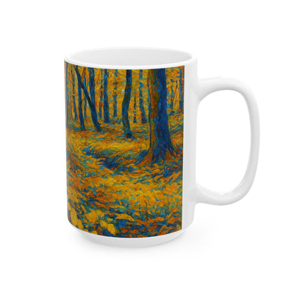 Ceramic Mug - Autumn Forest, Cozy Drinks, Hot Beverages, Nature Lovers Gift, Fall Decor - TRV