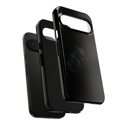 Werewolf phone case with dark monster graphic, durable protective cover for smartphones, by Printify.