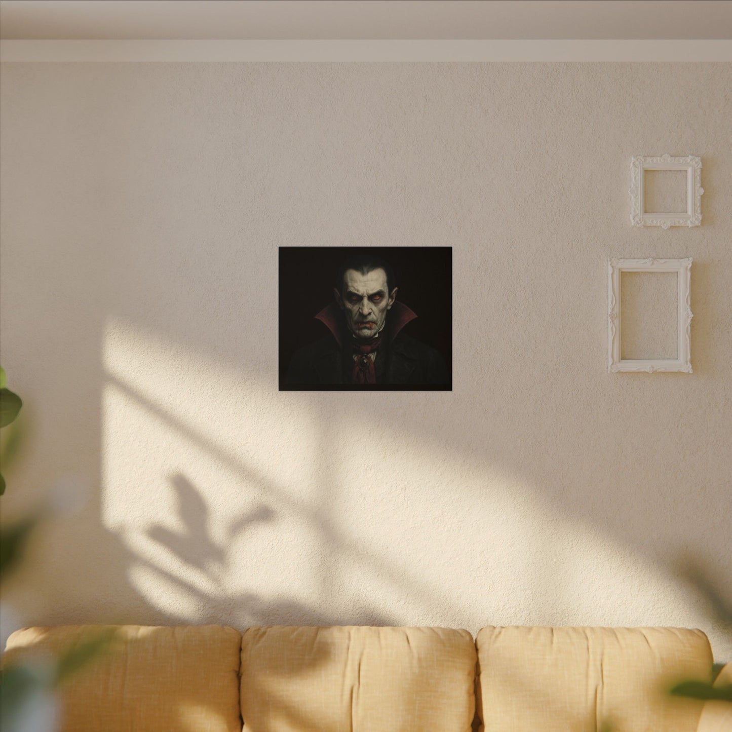 Gothic Vampire Canvas Wall Art, Spooky Decor, Halloween Home Accent, Creepy Art Piece, Horror Themed Gift