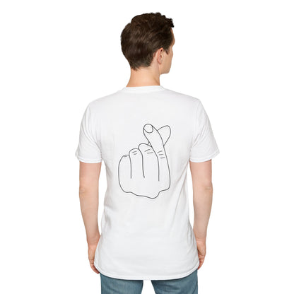 Trendy Unisex Softstyle T-Shirt with Love Hand Gesture Design