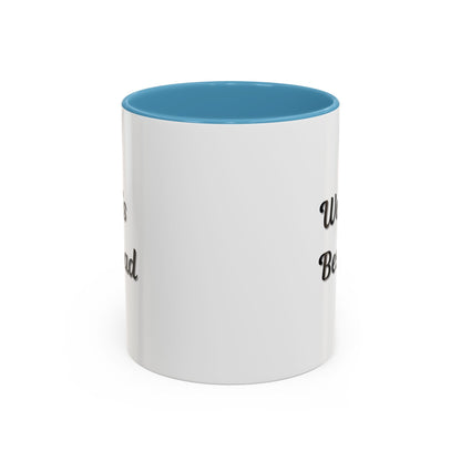 Black trim coffee mug with "World's Best Dad" slogan, 11oz or 15oz size, printed by Printify featuring a classic mug design.