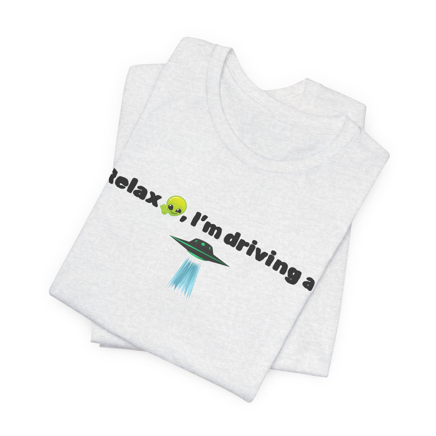 Alien Driving Unisex Tee - Fun Casual Shirt, Gifts for UFO Lovers, Quirky Humor T-Shirt, Perfect for Road Trips, Unique Birthday Present