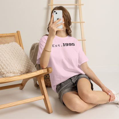Unisex Heavy Cotton Tee - Est. 1995, Vintage Birthday Gift, Customizable Tee, Retro Unisex Shirt, Casual Everyday Wear