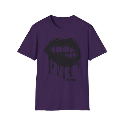 Edgy Graphic Unisex T-Shirt - Dripping Mouth Design, Cool Tee, Trendy Shirt, Hipster Top, Streetwear, Alternative Fashion, Holiday Gift