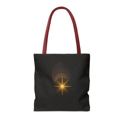 Radiant Starburst Tote Bag | Golden Light Celestial Design - TRV