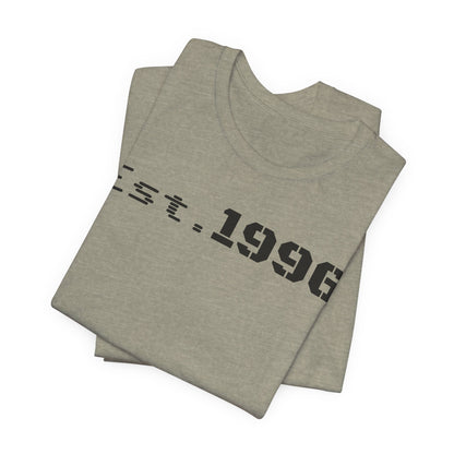 Unisex Jersey Tee - 'Est. 1996' Graphic Shirt, Birthday Gift, Casual Wear, Vintage Style, Retro Fashion, Gift for Him/Her - TRV