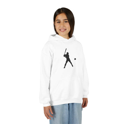 Baseball Themed Youth Hoodie, Sports Sweatshirt, Kids Gift, Youth Apparel, Baseball Fan Gear, Athletic Hoodie