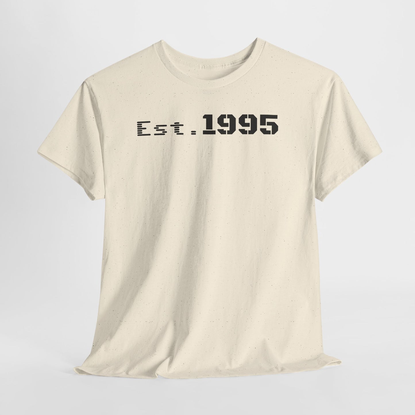 Unisex Heavy Cotton Tee - Est. 1995, Vintage Birthday Gift, Customizable Tee, Retro Unisex Shirt, Casual Everyday Wear