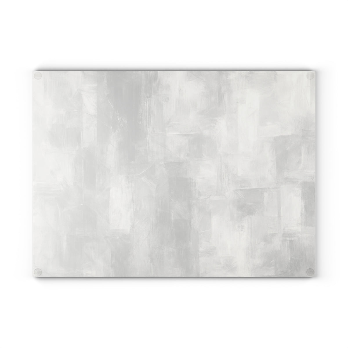 Glass Cutting Board — Abstract Gray Brushstroke Tempered Glass Chopping Board