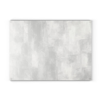 Glass Cutting Board — Abstract Gray Brushstroke Tempered Glass Chopping Board