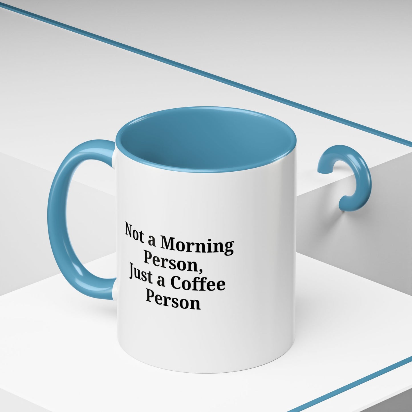 Not a Morning Person Coffee Mug, Fun Coffee Lover Gift, Black Accent Mug, Perfect for Coffee Addicts, Funny Drinkware