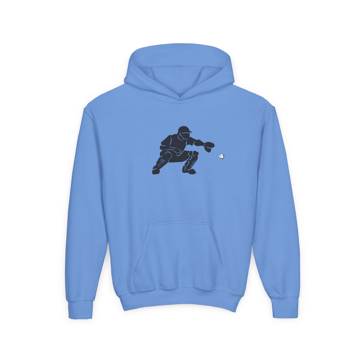 Youth Baseball Catcher Hoodie, Sporty Sweatshirt for Kids, Perfect Gift for Young Athletes, Team Spirit Gear, Sports Event Apparel