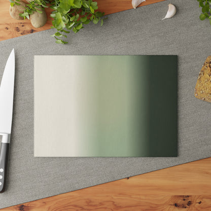 Green Ombre Gradient Glass Cutting Board | Modern Kitchen Decor