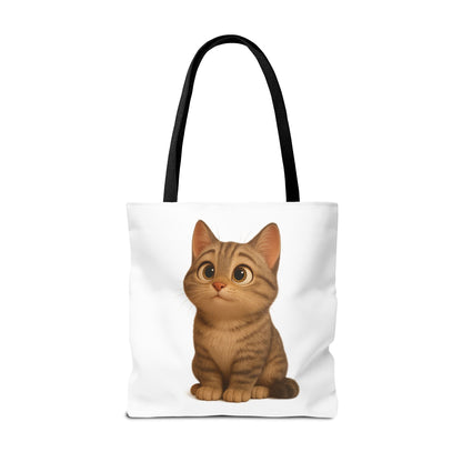 Cute Cat Tote Bag - Perfect for Animal Lovers, Eco-Friendly Carryall, Beach Bag, Shopping Tote, Gift for Cat Owners - TRV