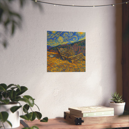 Matte Vertical Posters of Starry Night - Art Print for Home Decor, Wall Art, Gift for Art Lovers, Bacground for Celebrations - TRV