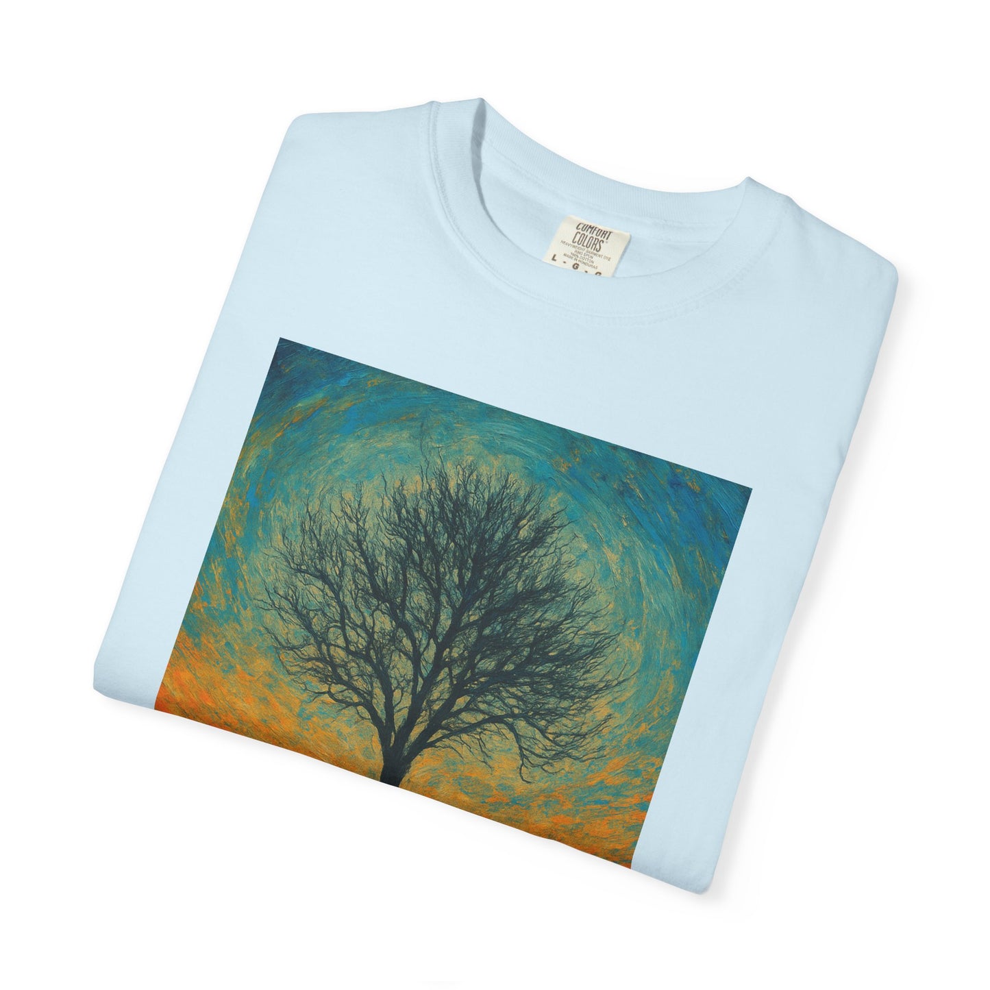 Nature-Themed Unisex Garment-Dyed T-Shirt - Tree Design, Bohemian Tee, Nature Lover Gift, Eco-Friendly Fashion, Casual Wear - TRV