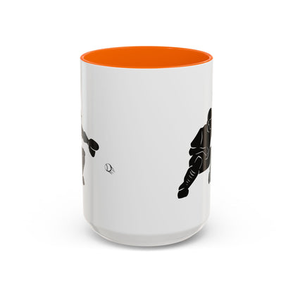 Baseball Catcher Coffee Mug, Sports Gift for Coaches, Black Accent Mug for Fans, Perfect for Birthdays & Celebrations, Unique Cup - TRV