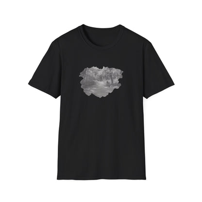 Serene Nature Landscape T-Shirt - Comfortable Unisex Tee, Outdoor Adventures, Nature Lover Gift, Casual Wear, Stylish Spring Top - product image