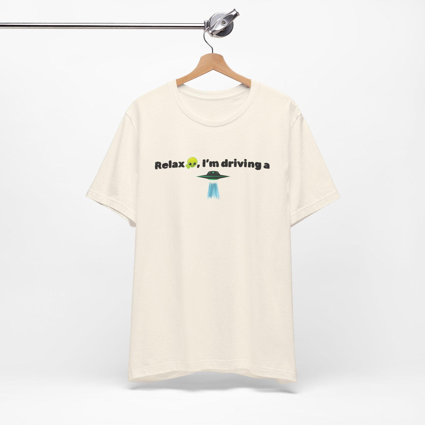 Alien Driving Unisex Tee - Fun Casual Shirt, Gifts for UFO Lovers, Quirky Humor T-Shirt, Perfect for Road Trips, Unique Birthday Present