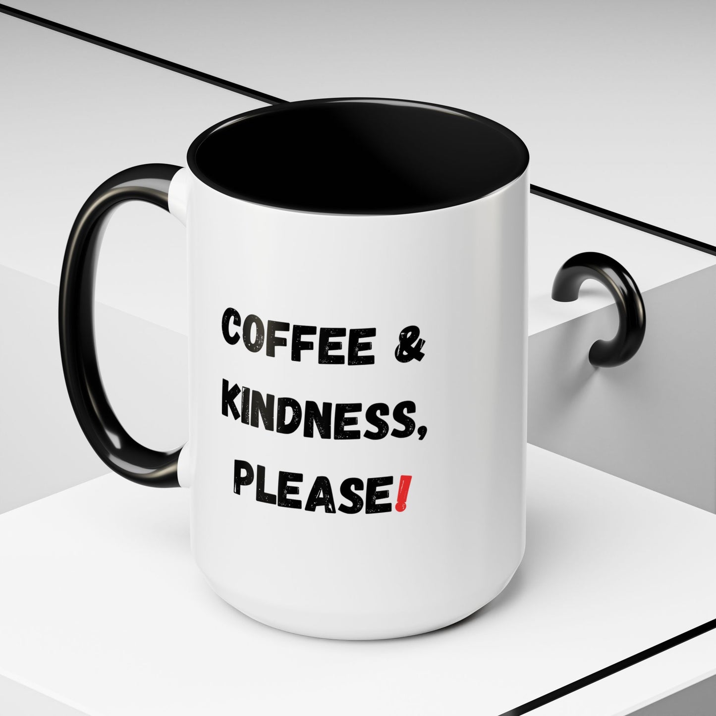 Coffee & Kindness Mug - Inspirational Coffee Cup, Gift for Friends, Office Decor, Encouragement, Morning Motivation
