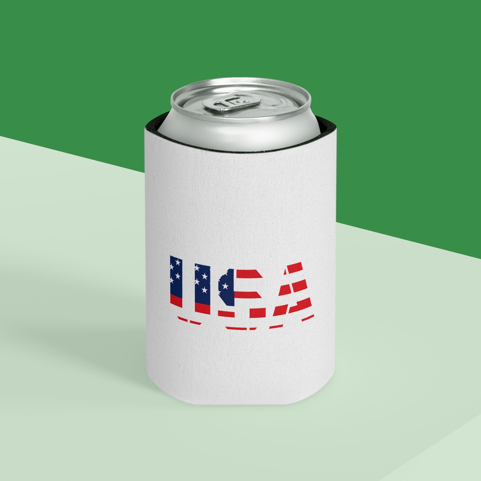 USA Flag Can Cooler - Perfect for BBQs, Independence Day, Tailgating, Memorial Day, Housewarming - TRV