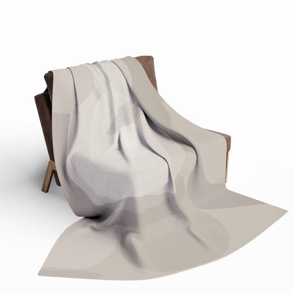 Abstract Neutral Swirls Arctic Fleece Blanket | Minimal Modern Throw