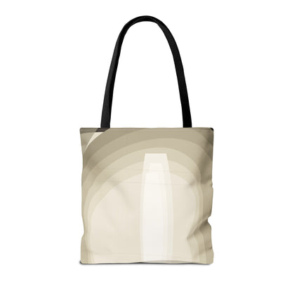 Neutral Abstract Light Beam Tote Bag | Minimalist Geometric Pattern