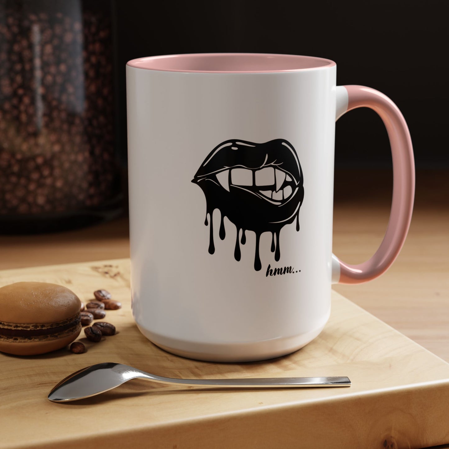 Vampire Lip Accent Coffee Mug - 11oz & 15oz - Unique Halloween Gift
