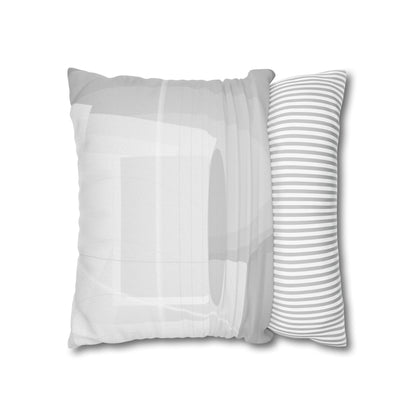 Abstract Geometric Grid Spun Polyester Pillowcase