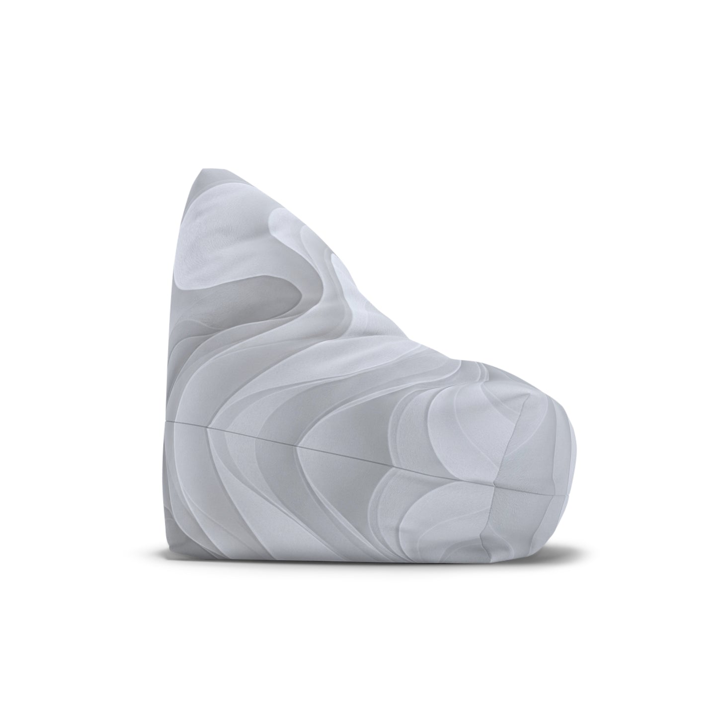 Abstract White Wave Pattern Bean Bag Chair Cover | Modern Geometric Home Decor