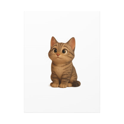 Adorable Cat Canvas Art, Cute Cat Wall Decor, Pet Lover Gift, Nursery Wall Art, Animal Print, Modern Home Decor - TRV